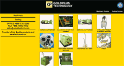 Desktop Screenshot of goldplusmachinery.com