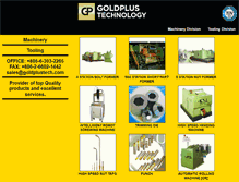 Tablet Screenshot of goldplusmachinery.com